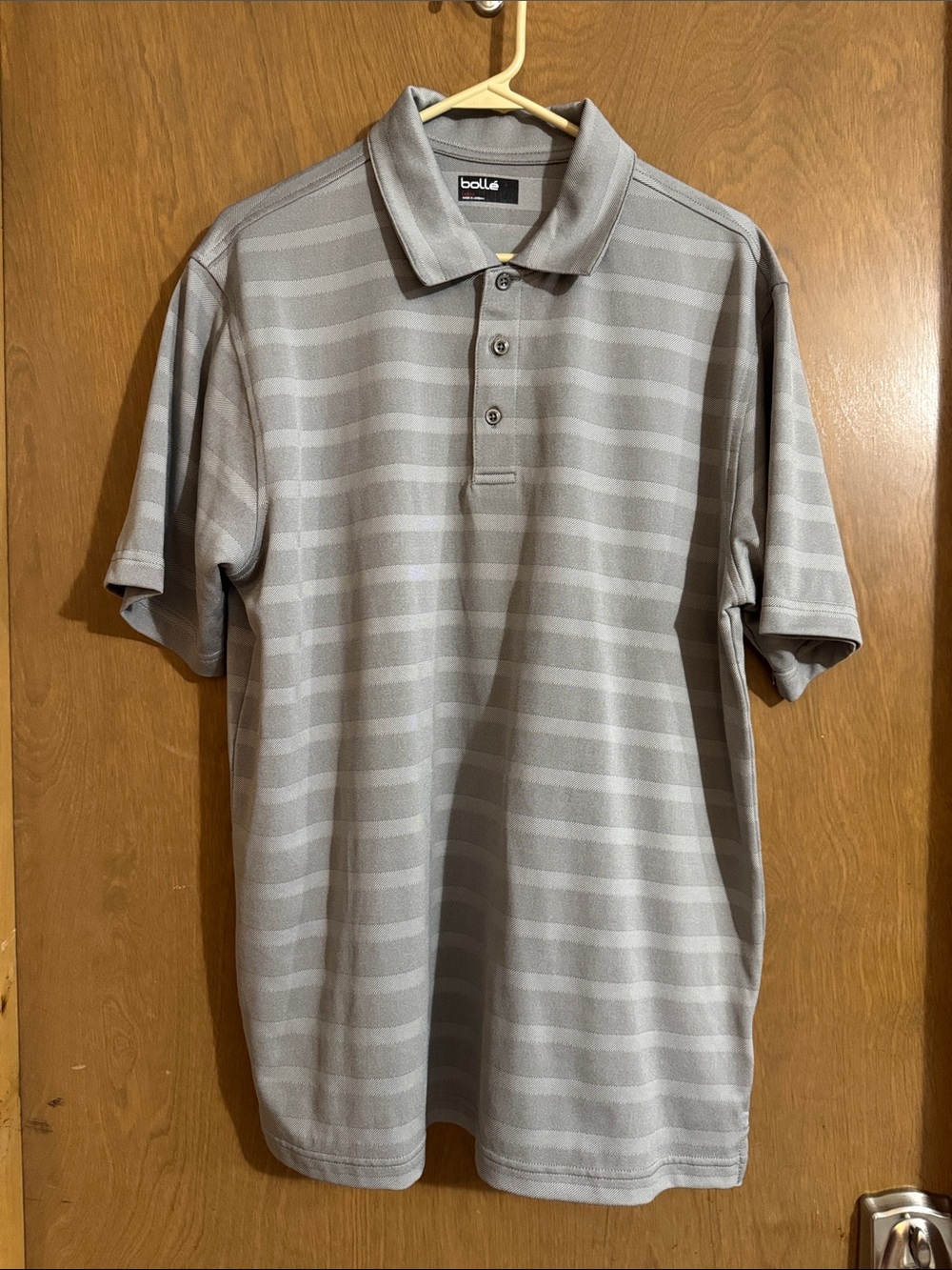 bolle Light Gray Striped Men's Polo Shirt
